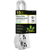 16/3 SJT 3 Outlet 15' Extension Cord - Right Angle Plug