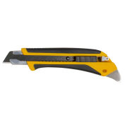 Fiberglass Rubber Grip Utility Knife - Black/Yellow