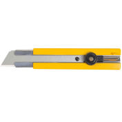 Rubber Inset Grip Ratchet-Lock Utility Knife - Yellow