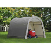 ShelterLogic Shed-in-a-Box 10x10x8 ft. RoundTop Storage Shed-Gray