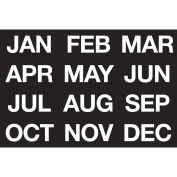 Magnetic Headings Months Of The Year, White on Black