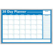 Magna Visual 30-Day Non-Magnetic Dry Erase Planner, White, 36 x 24