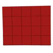 Magna Visual FI-223 3/4" Red Magnetic Squares 20/Pk