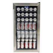 Whynter Beverage Refrigerator, 120 Cans Capacity, Stainless Steel, 33"H