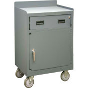 Durham Mfg. Mobile Bench Cabinet, 1 Drawer, 29-7/8"W x 18-1/8"D, Gray