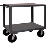 Durham Mfg.® Utility Cart w/2 Shelves, 4000 lb. Capacity, 42-1/8"L x 24"W x 37-3/8"H, Gray