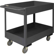 Durham Mfg.® Stock Cart w/2 Shelves, 3600 lb. Capacity, 42-1/4"L x 24-1/4"W x 39"H, Gray
