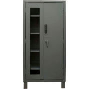Durham Heavy Duty Access Control Cabinet with Electronic Lock 3702CXC-BLP4S-95 - 24"W x 36"D x 78"H