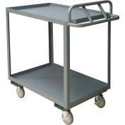 Durham Mfg.® Stock Cart w/2 Shelves, 1200 lb. Capacity, 42"L x 24"W x 42"H, Gray