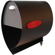 Spira Stainless Steel Mailbox, 10"W x 18-1/4"D x 17-1/2"H, Black Powder Coat