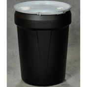 Eagle Plastic Lab Pack Drum with Metal Lever Lock & Bung Lid, 30 Gallon, Blue