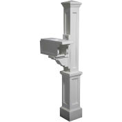 Mayne Rockport Single Mailbox Post, 56"H White