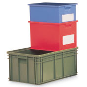 SCHAEFER Stacking Transport Container - 18x12x8" - Blue - Pkg Qty 10