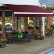 Awntech Retractable Awning Left Motor 14'W x 10'D x 10"H Burgundy