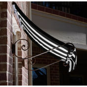 Awntech Window/Entry Awning Black/White 10-3/8'W x 3'D x 3-11/16'H