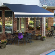 Awntech Retractable Awning Left Motor 10'W x 8'D x 10"H in Dusty Blue