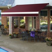 Awntech Retractable Awning Left Motor 10'W x 8'D x 10"H in Burgundy