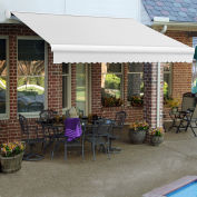 Awntech Retractable Awning Manual 10'W x 8'D x 10"H Off White