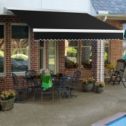 Awntech Left Motor Retractable Awning 12'W x 10'D x 10"H Black