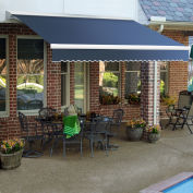 Awntech Manual Retractable Awning 12'W x 10'D x 10"H Dusty Blue