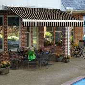 Awntech Left Motor Retractable Awning 12'W x 10'D x 10"H Black/Tan