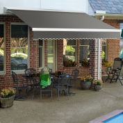 Awntech Left Motor Retractable Awning 12'W x 10'D x 10"H Gray