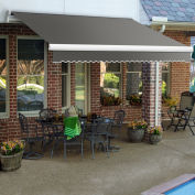 Awntech Retractable Awning Left Motor 12'W x 10'D x 10"H Gray