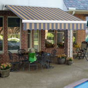 Awntech Retractable Awning Manual 12'W x 10'D x 10"H Forest Blue/Tan