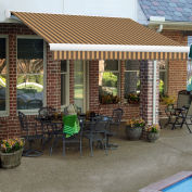 Awntech Retractable Awning Manual 20'W x 10'D x 10"H Projection Brown/Tan