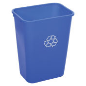 Plastic Recycling Wastebasket, 41-1/4 Qt., Blue