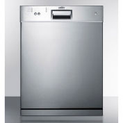 Summit DW2433SS2AD - Dishwasher, Energy Star, 12 Place Settings, 23-1/2"W x 22-1/2"D x 32-1/4"H, S/S