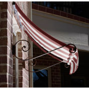 Awntech Window/Entry Awning 3-3/8'W x 1-1/2'H x 3'D Burgundy/Tan