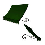 Awntech Window/Entry Awning 6-3/8'W x 1-1/2'H x 3'D Forest Green