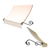 Awntech Window/Entry Awning 3-3/8'W x 2'H x 3'D Off White