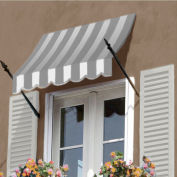 Awntech Spear Arm Awning 5-3/8'W x 4-11/16'H x 3'D Gray/White