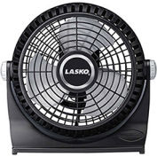 Lasko 507 10" Breeze Machine Pivoting Table Fan Black, 2-Speed, 110V