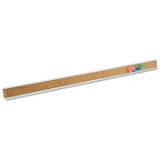 Quartet® Bulletin Bar, Natural Cork, 18"L, Silver Frame