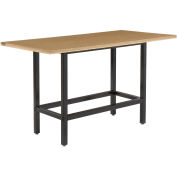 Standing Height Table with Power, MDF Top, 72"L x 36"W x 42"H