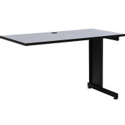 48"W x 24"D Right Handed Return Table, Gray