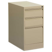 Global Freestanding Box/Box/File Pedestal, 15"W x 22-5/8"D x 27-5/8"H, Desert Putty, 19FP23BBF-DPT