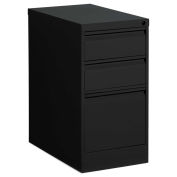 Global Freestanding Box/Box/File Pedestal, 15"W x 22-5/8"D x 27-5/8"H, Black, 19FP23BBF-BLK