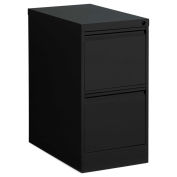 Global Freestanding File/File Pedestal, 15"W x 22-5/8"D x 27-5/8"H, Black, 19FP23FF-BLK