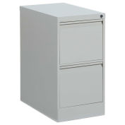 Global Freestanding File/File Pedestal, 15"W x 22-5/8"D x 27-5/8"H, Light Grey, 19FP23FF-LGR