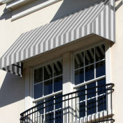 Awntech Window/Entry Awning 4' 4-1/2"W x 2' 6"D x 1' 4"H Gray/White