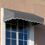 Awntech Window/Entry Awning 6' 4 -1/2" W x 4'D x 2'H Gray