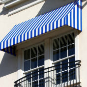 Awntech Window/Entry Awning 4' 4-1/2" W x 2'D x 3' 8"H Bright Blue/White