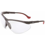Uvex® Genesis XC Safety Glasses, Black Frame, Clear HS Lens
