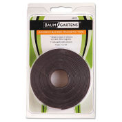 Baumgartens Adhesive-Backed Magnetic Tape Roll, Black, 10-ft