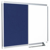 MasterVision Combo New Generation Dry Erase/Blue Felt Board, 72" x 48"