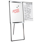 MasterVision Magnetic Steel Dry Erase Easel w/ Extension Arms, Black Frame